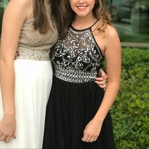 Black halter prom dress!!